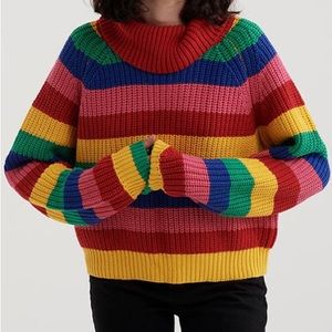 Lazy Oaf Rainbow 🌈 Turtleneck Sweater in size S